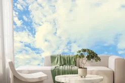 Fototapeta: Jasne obłoki na tle błękitnego nieba