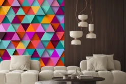 Fototapeta: Jednolite tło wzór z trójkątami i cienie, wektor eps10