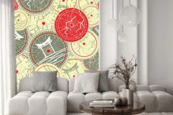 Fototapeta: Jednolite wzór z kolorowych japoński parasol