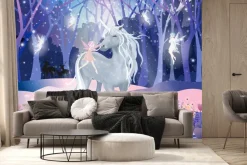 Fototapeta: Jednorożec i wróżki w bajkowej krainie