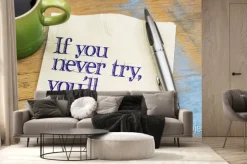 Fototapeta: Jeśli nie spróbujesz zdanie na serwetkę