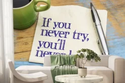 Fototapeta: Jeśli nie spróbujesz zdanie na serwetkę