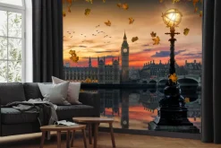 Fototapeta: Jesienny londyn z widokiem na big ben