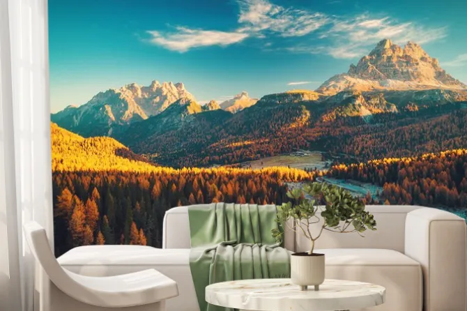 Fototapeta: Jezioro antorno w dolomitach