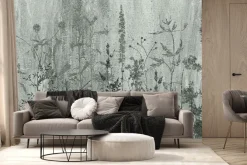 Fototapeta: Łąka dzikich kwiatów na betonie