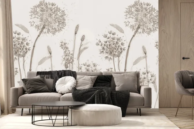 Fototapeta: Łąka z dzikimi kwiatami