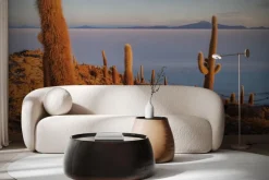 Fototapeta: Kaktusy na pustyni na tle gór