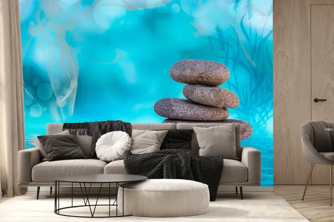 Fototapeta: Kamienie zen w wodzie