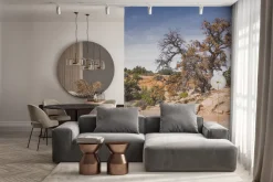 Fototapeta: Kamienna pustynia z roślinnością