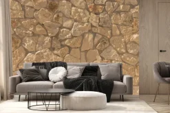 Fototapeta: Kamienna tekstura w odcieniach beżu
