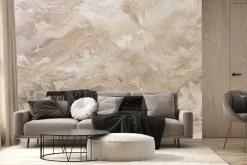 Fototapeta: Kamienna tekstura imitacja marmuru w beżu
