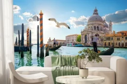 Fototapeta: Kanał w wenecji i gondola