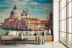 Fototapeta: Kanał z majestatyczną bazyliką santa maria