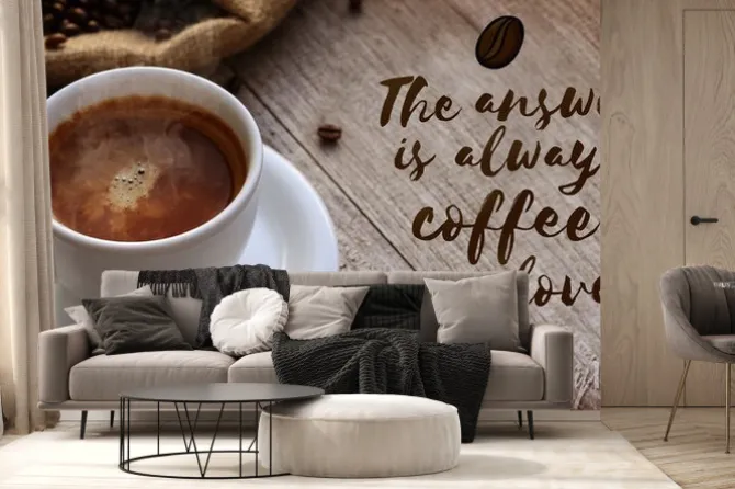 Fototapeta: Kawa cytat