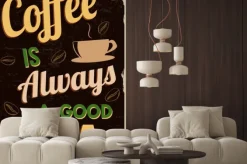 Fototapeta: Kawa jest zawsze dobry pomysł, retro plakat