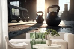 Fototapeta: Kettlebells in the gym. sports life. sports and weightlifting.