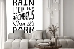 Fototapeta: Kiedy padał deszcz szukać tęcze, kiedy jest ciemno wygląd gwiazd.