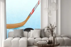 Fototapeta: Kij hokejowy i krążek hokejowy. ilustracja 10 wersji.