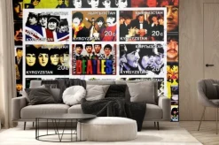 Fototapeta: Kirziguistan - około 2001 kolekcja znaczków wydrukowanych w kirziguistan