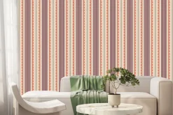 Fototapeta: Klasyczne pionowe paski z falistym zdobieniem