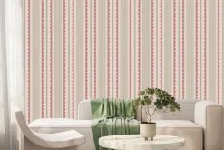 Fototapeta: Klasyczne pionowe paski z falistym zdobieniem