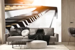 Fototapeta: Klawisze pianina przy zachodzie