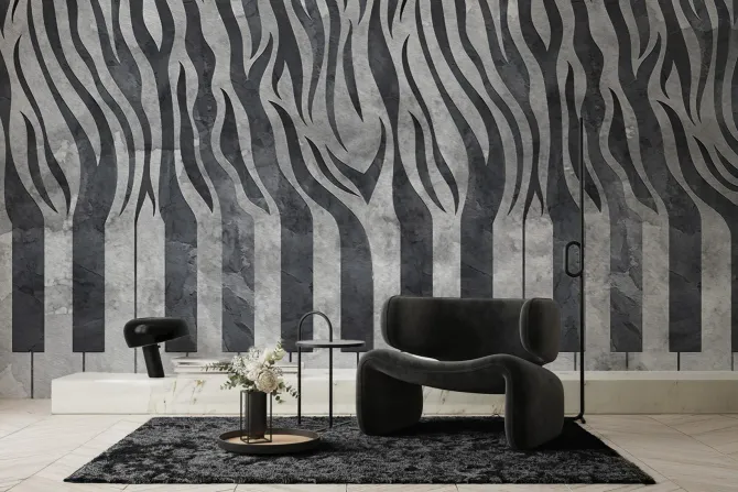 Fototapeta: Klawisze pianina z imitacją zebry