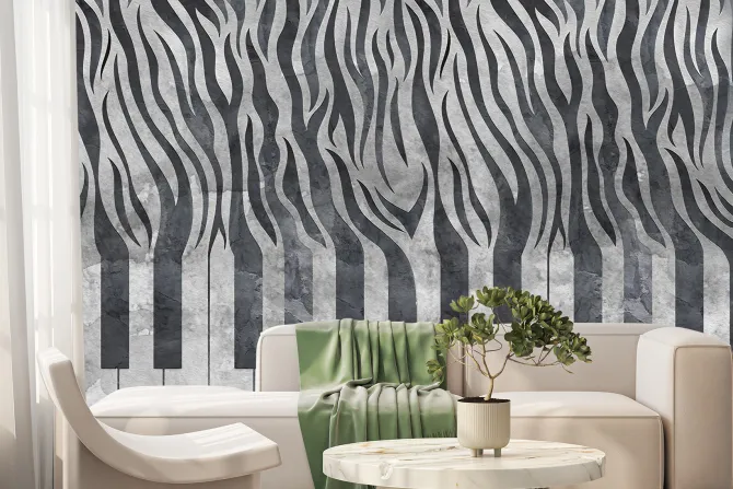 Fototapeta: Klawisze pianina z imitacją zebry