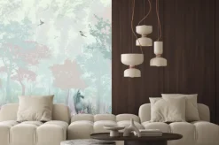 Fototapeta: Koń na łące na tle drzew abstrakcja