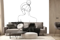 Fototapeta: Kobieca sylwetka w stylu line art