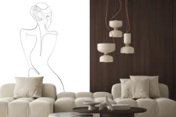 Fototapeta: Kobiece plecy rysunek jedną linią