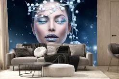 Fototapeta: Kobieta beauty winter. boże narodzenie dziewczyna makeup