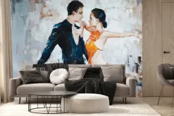 Fototapeta: Kobieta i mężczyzna w tańcu towarzyskim