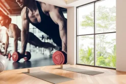 Fototapeta: Kobieta i mężczyzna ćwiczący crossfit