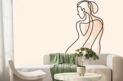 Fototapeta: Kobieta siedząca z powrotem