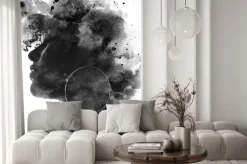 Fototapeta: Kobieta w czerni na artystycznym portrecie