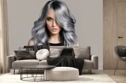 Fototapeta: Kobieta z popielatymi włosami