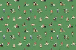 Fototapeta: Kobiety i mężczyźni z psami spacer