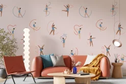 Fototapeta: Kobiety tańczące balet z szarfami