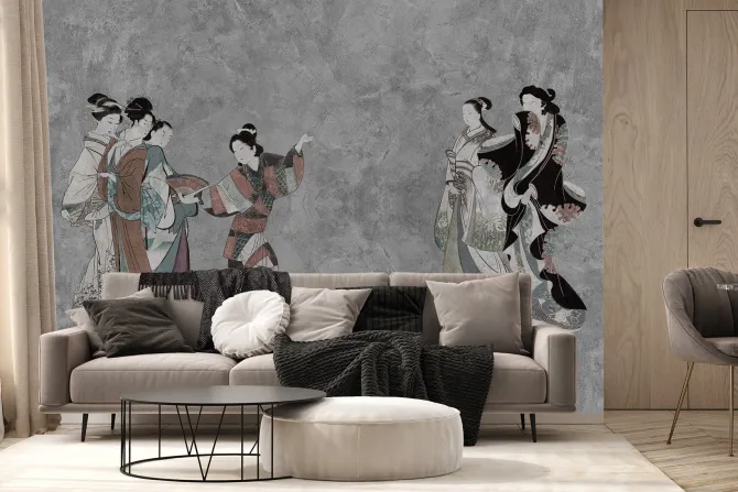 Fototapeta: Kobiety w klasycznych japońskich kimonach