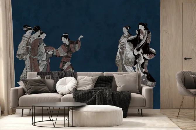 Fototapeta: Kobiety w klasycznych japońskich kimonach