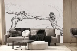 Fototapeta: Kobiety ćwiczące szermierkę walka