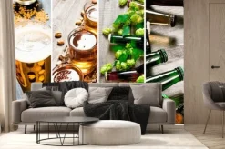 Fototapeta: Kolaż żywności piwa.