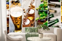 Fototapeta: Kolaż żywności piwa.