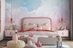 Fototapeta: Kolorowe chmury na pastelowym niebie