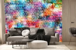 Fototapeta: Kolorowe ściany grunge ilustracji sztuki