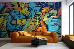 Fototapeta: Kolorowe graffiti artystyczne na murze