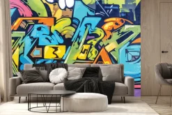 Fototapeta: Kolorowe graffiti artystyczne na murze