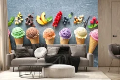 Fototapeta: Kolorowe owocowe lody