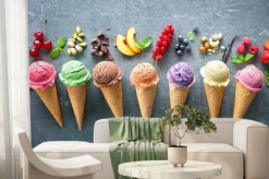 Fototapeta: Kolorowe owocowe lody